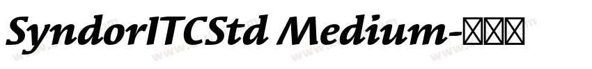 SyndorITCStd Medium字体转换
